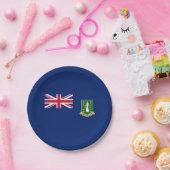 英国ヴァージン諸島国旗 ペーパープレート (パーティー)