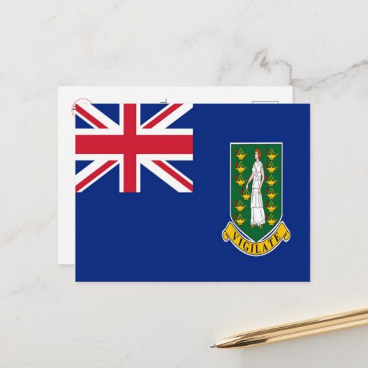 英国ヴァージン諸島国旗 – ポストカード (正面/裏面インサイチュ)