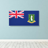 英国ヴァージン諸島国旗(BVI) キャンバスプリント (インサイチュ (ウッドフロア))