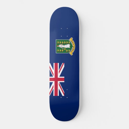 英国ヴァージン諸島国旗(BVI) スケートボード (正面)