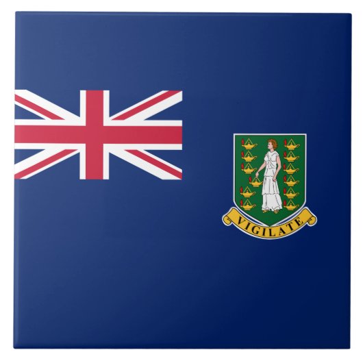 英国ヴァージン諸島国旗(BVI) タイル (正面)