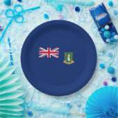 英国ヴァージン諸島国旗(BVI) ペーパープレート (パーティー)