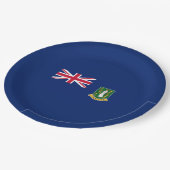 英国ヴァージン諸島国旗(BVI) ペーパープレート (アングル)