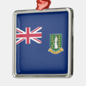 英国ヴァージン諸島国旗(BVI) メタルオーナメント (左)