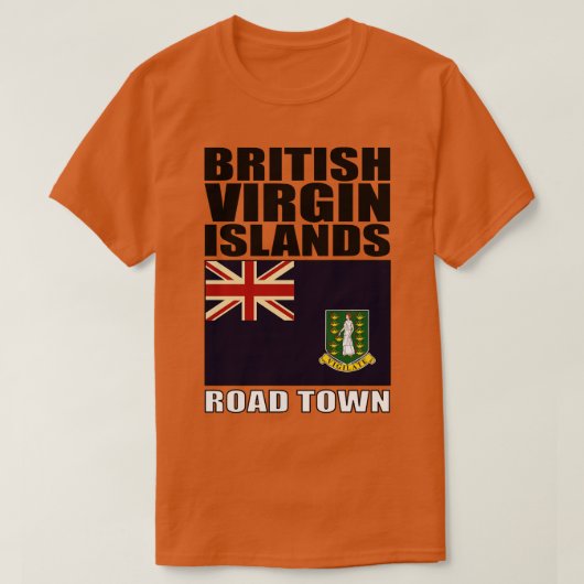 英国ヴァージン諸島国旗 Tシャツ (デザイン正面)
