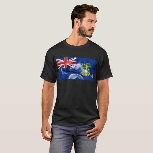 英国ヴァージン諸島国旗 Tシャツ (正面フル)