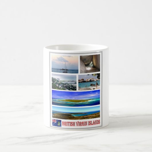 英国ヴァージン諸島 – モザイク –  コーヒーマグカップ (中央)