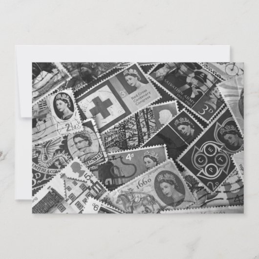 英国ヴィンテージ切手招待状 招待状 (正面)