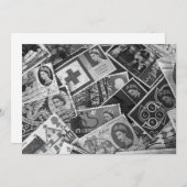 英国ヴィンテージ切手招待状 招待状 (正面/裏面)