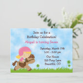 英国乗馬誕生日招待状～女子 招待状 (スタンド正面)