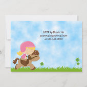 英国乗馬誕生日招待状～女子 招待状 (裏面)