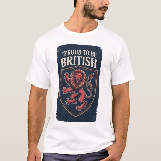 英国人であることを誇りに思うTシャツ Tシャツ (正面)