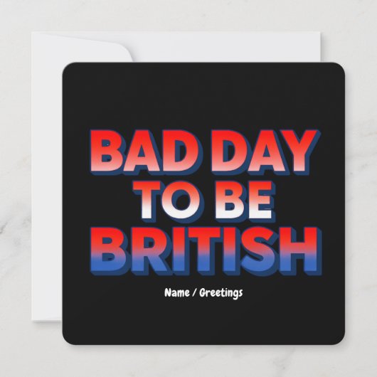 英国人にとって悪い日、7月4日面白い名言 招待状 (正面)