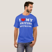 英国人の彼氏大好き ハート 英国人恋人 Tシャツ (正面フル)