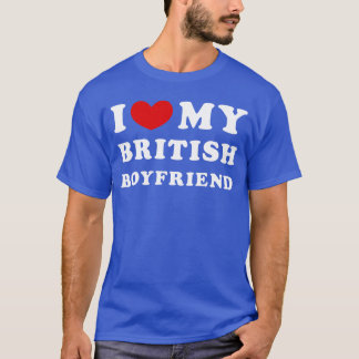 英国人の彼氏大好き ハート 英国人恋人 Tシャツ