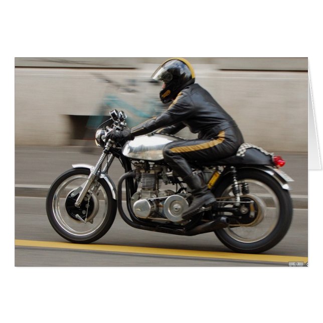 英国人バイクカード (正面横)