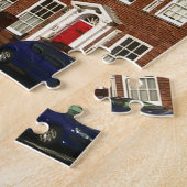 英国伝統的の沿岸町の古い灯台 ジグソーパズル (側面)