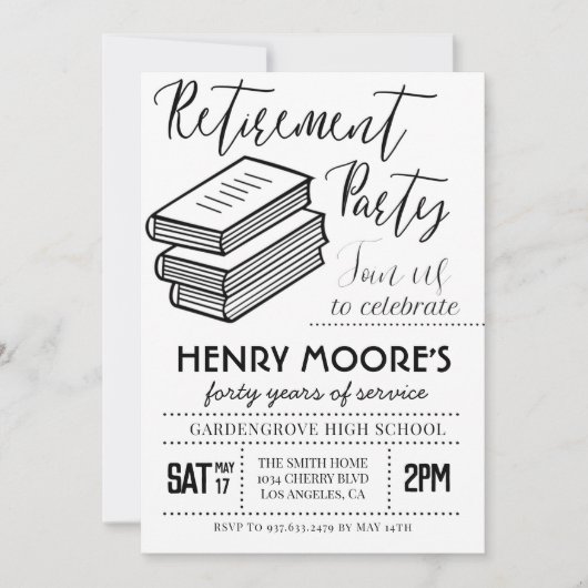 英国先生退職パーティの招待状 招待状 (正面)