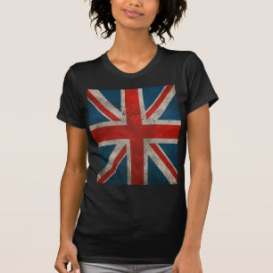 英国動揺してクラシック連合ジャック旗 Tシャツ