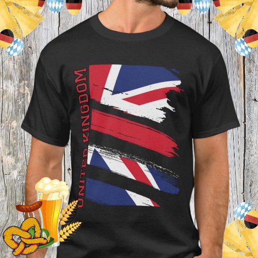 英国動揺して国旗ヴィンテージ連合ジャックグラフィック Tシャツ