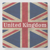 英国動揺して国旗 ストーンコースター (正面)