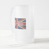 英国動揺して国旗 フロストグラスビールジョッキ (正面左)