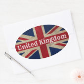 英国動揺して国旗 楕円形シール (封筒)