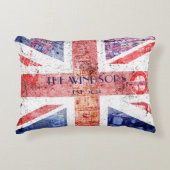 英国動揺して連合ジャック国旗のコラージュ アクセントクッション (正面)