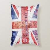 英国動揺して連合ジャック国旗のコラージュ アクセントクッション (正面(垂直))