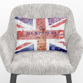 英国動揺して連合ジャック国旗のコラージュ アクセントクッション