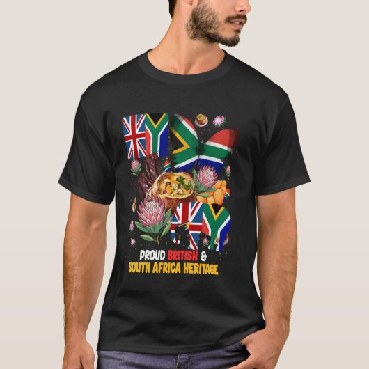 英国南アフリカの文化遺産の子供向けアイデア 英国 Tシャツ (正面)
