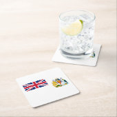 英国南極地域旗 スクエアペーパーコースター (インサイチュ)