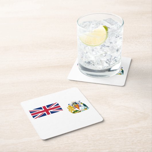 英国南極地域旗 スクエアペーパーコースター (インサイチュ)
