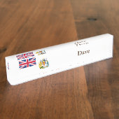 英国南極地域旗 デスクネームプレート (側面)