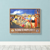 英国南港ヴィンテージ旅行ポスター復元 キャンバスプリント (インサイチュ (ウッドフロア))