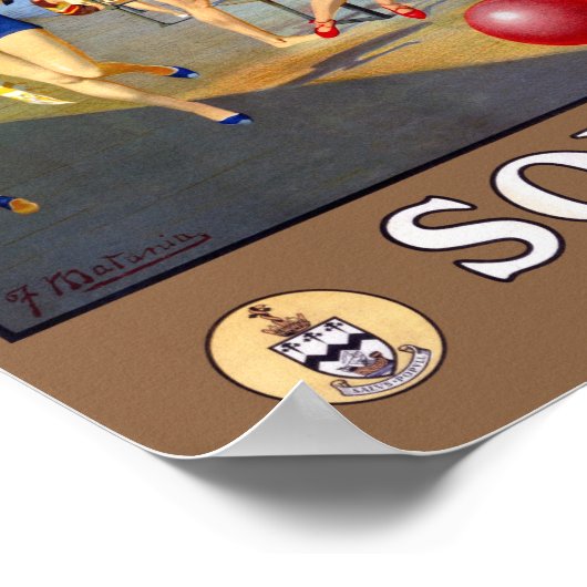 英国南港ヴィンテージ旅行ポスター復元 ポスター (角)