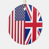英国国旗および米国の旗 セラミックオーナメント (左)