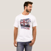 英国国旗が付いているロンドンバス Tシャツ (正面フル)
