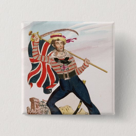 「英国国旗としてE.F. Saville氏 缶バッジ (正面)