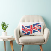 英国国旗との女王陛下万歳 ランバークッション (椅子)