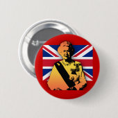 英国国旗との素晴らしいポップアートの60周年記念 缶バッジ (正面&裏面)