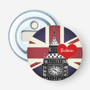 英国国旗とハート王国統一されたのパーティー/スポーツ 栓抜き