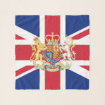 英国国旗と王室の紋章 スカーフ<br><div class="desc">王室のイギリス王国と北アイ統一されたル素晴らしランドの紋章と連合国旗。</div>