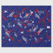 英国国旗に対するブルース ラッピングペーパー (フラット)