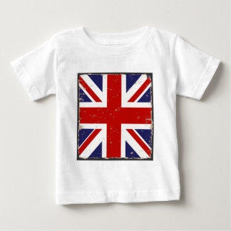 英国国旗のぼろぼろの上品 ベビーTシャツ