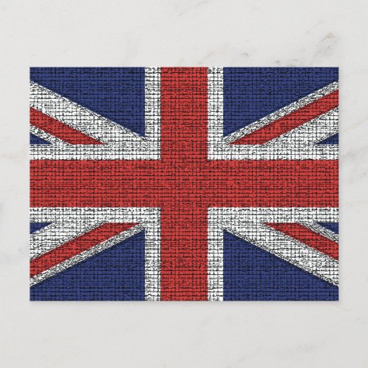 英国国旗のぼろぼろ ポストカード (正面)