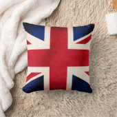 英国国旗のイギリスのイギリスの動揺してでグランジな旗 クッション (ブランケット)