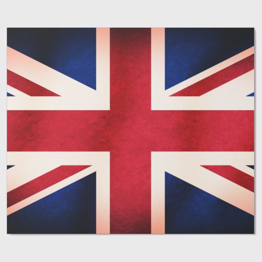 英国国旗のイギリスのイギリスの動揺してでグランジな旗 ラッピングペーパー (フラット)