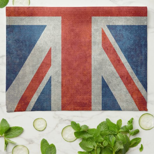 英国国旗のイギリスのイギリスの旗のレトロのスタイルのふきん キッチンタオル (折り畳み)