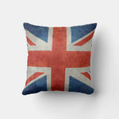 英国国旗のイギリスのイギリスの旗のレトロのスタイルの枕 クッション (裏面)